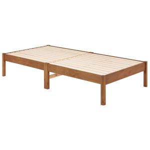 HAGIHARA(萩原) 組立簡単 シングルベッド(ライトブラウン・幅99.5×奥行198×高さ36...