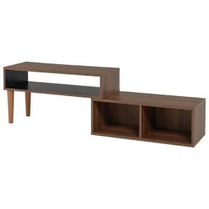 HAGIHARA(萩原) 伸縮式TV台(ブラウン・幅75〜135×奥行30×高さ40cm) VTV-...