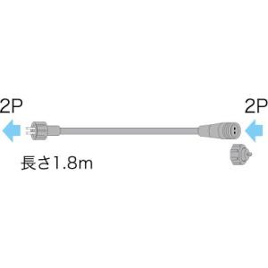 ジェフコム 延長コードNH(2P)1.8m JEFCOM SJ-NH06-L18 返品種別A