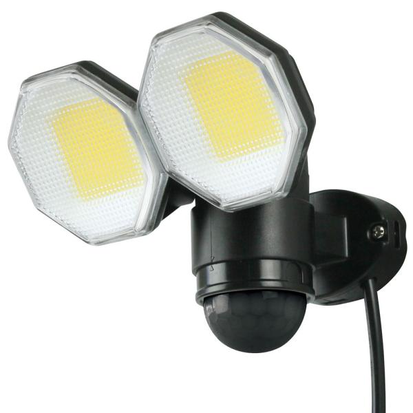 大進 AC式 COB型LEDセンサーライト (2灯) DAISHIN コンセント式センサーライト 2...