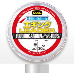 DUEL エギングリーダー 30m ナチュラルクリアー(2号/ 8lb) 返品種別A