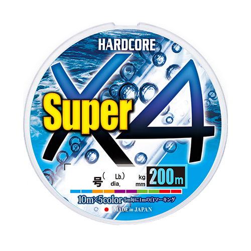 DUEL ハードコア スーパー X4 200m 10m×5色(1号/ 18lb) ／3日〜6日で出荷...