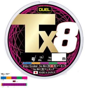 DUEL Tx8 300m 5色×10m(2号/ 38lb) 返品種別A