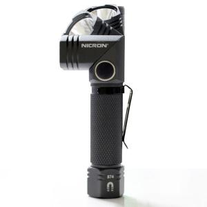 ニクロン 首振りLEDライト 600LM 充電式(ブラック) NICRON 懐中電灯 600ルーメン B74B 返品種別A