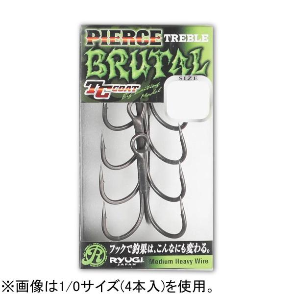 RYUGI ピアス トレブルブルータル HPB074 1/ 0サイズ TCブラック(4本)  返品種...