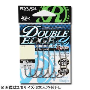 RYUGI ダブル エッジ HDE077 2サイズ TCブラック リューギ DOUBLE EDGE オフセットフック ダブル エッジ HDE077 2サイズ TCブラック 8ホン