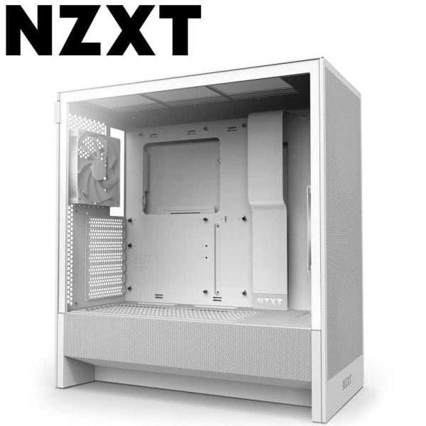 NZXT ミドルタワー PCケース H5 FLOW (2024)(ホワイト) コンパクト ATX ミ...