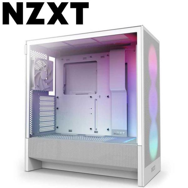 NZXT ミドルタワー PCケース H5 Flow RGB (2024)(ホワイト) コンパクト A...