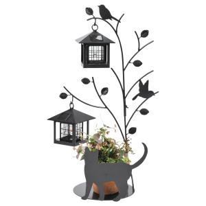 セトクラフト HOME FURNISHING シルエットソーラーライト Tree＆Cat 灯 setocraft 127-089378 返品種別B｜joshin