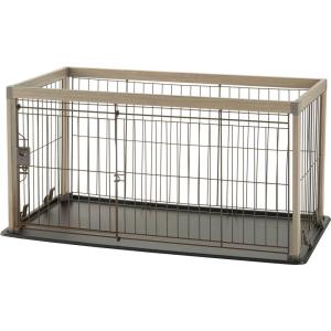 リッチェル 木製スライドペットサークル ワイド ナチュラル ( 1台