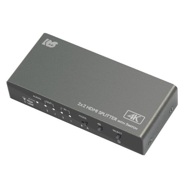 ラトックシステム 4K60Hz対応/ 入力切替機能搭載 HDMI分配器(2入力・2出力) RATOC...