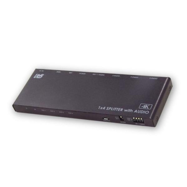 ラトックシステム 4K60Hz/ ダウンスケール対応 外部音声出力付 HDMI分配器(1入力・4出力...