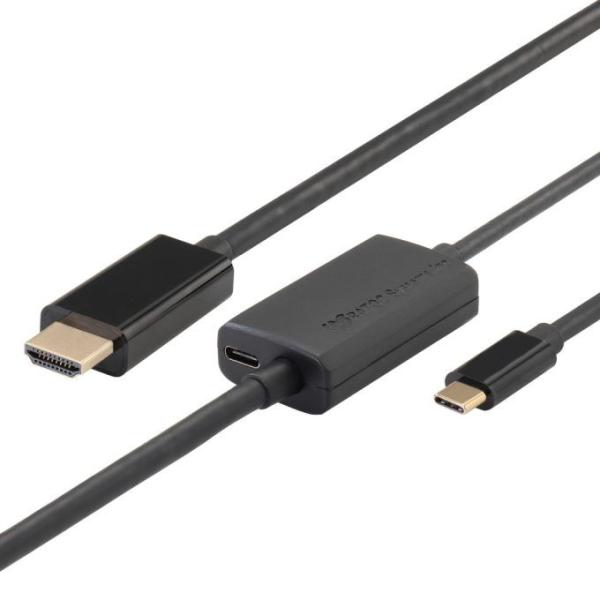 ラトックシステム USB Type-C to HDMI 変換ケーブル 4K60Hz・PD対応 1m ...