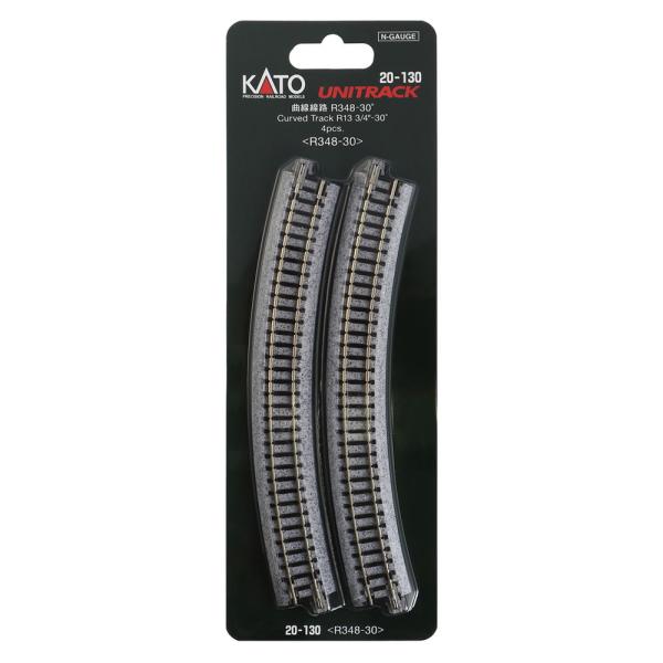カトー (N) 20-130 ユニトラック 曲線線路R348-30゜(4本入) 返品種別B