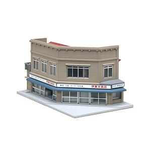 カトー (再生産)(N) 23-477 看板建築の角店2(石積み・左) 返品種別B