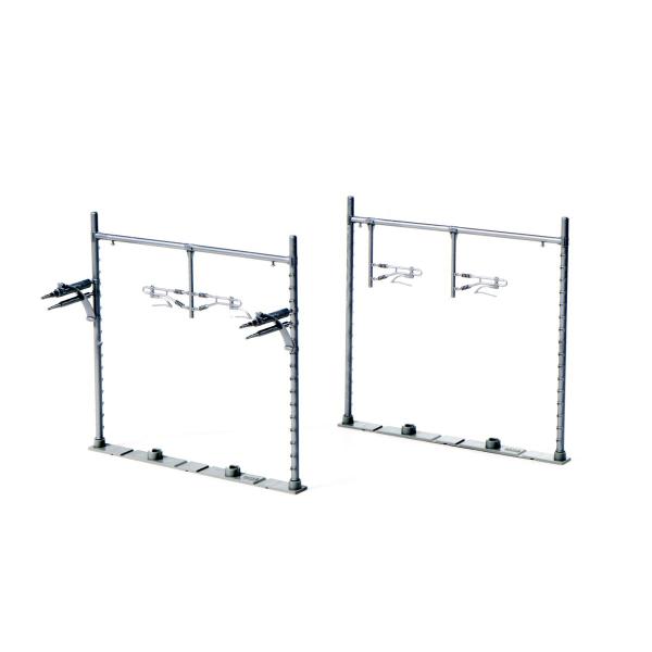 カトー (N) 23-067-1 複線ワイド鋼管ビーム架線柱(灰・12本入) 返品種別B