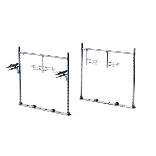 カトー (N) 23-067-2 複線ワイド鋼管ビーム架線柱(銀・12本入) 返品種別B