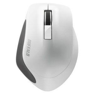 バッファロー 2.4Ghzワイヤレスマウス BlueLED光学式/ 静音/ 3ボタン Mサイズ(ホワ...