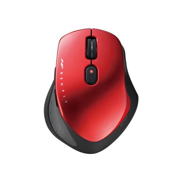 バッファロー Bluetooth5.0 ワイヤレスマウス 切替機能付 静音5ボタン(レッド) BSM...