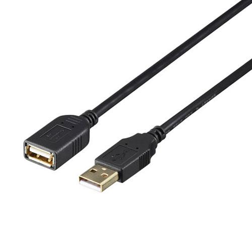 バッファロー USB2.0延長ケーブル [ A to A ] 2.0m(ブラック) BSUAAFR2...