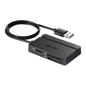 バッファロー USB2.0 マルチカードリーダー スタンダードモデル(ブラック) BSCR100U2BK 返品種別A｜joshin