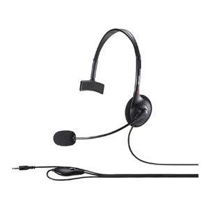バッファロー 片耳ヘッドバンド式ヘッドセット 4極 BUFFALO BSHSHCM100BK 返品種...