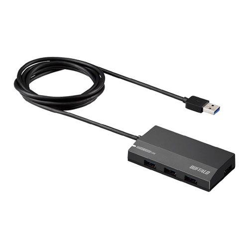 バッファロー USB3.0 スタンダード 4ポート セルフパワーハブ(ブラック) BSH4A120U...