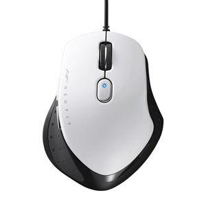バッファロー 有線 BlueLED 5ボタン ネオフィットマウス Mサイズ(ホワイト) NEO FI...