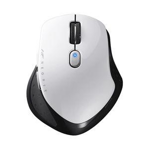 バッファロー 2.4GHzワイヤレス BlueLED 5ボタン ネオフィットマウス Sサイズ(ホワイ...