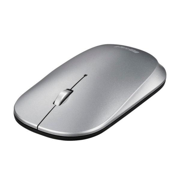 バッファロー 薄型 Bluetooth BlueLEDマウス 3ボタン(ノーマル シルバー) BSM...