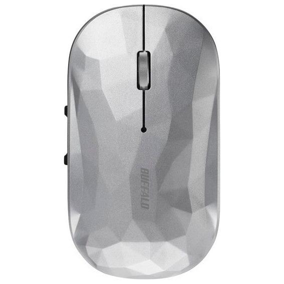 バッファロー 薄型 Bluetooth BlueLEDマウス 5ボタン(ジオメトリー/ シルバー) ...