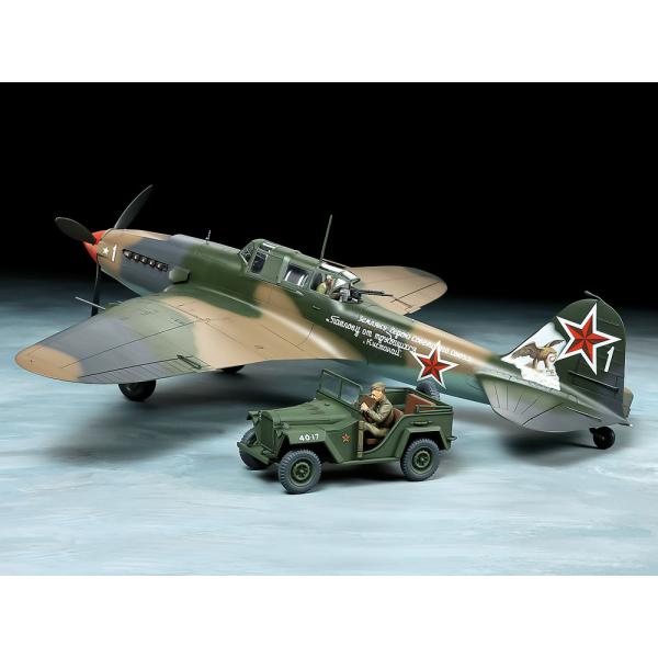 タミヤ 1/ 48 イリューシン IL-2 シュトルモビク・GAZ-67B セット(スケールモデル限...