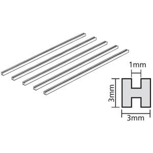 タミヤ プラ材 3mm H形棒 (5本入)(70201)楽しい工作 返品種別B