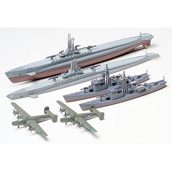 タミヤ 1/ 700 アメリカ海軍潜水艦 ガトー級/ 日本海軍 13号駆潜艇 (各2艦セット)(31...