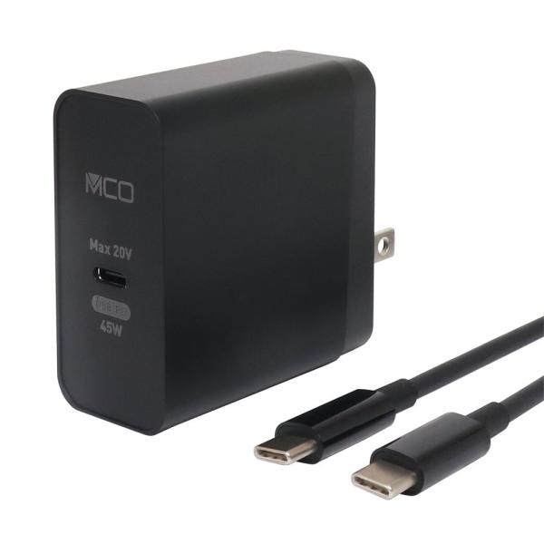 MCO USB PD対応 USB-ACアダプタ Type-Cケーブル付 (ブラック) IPA-CS0...