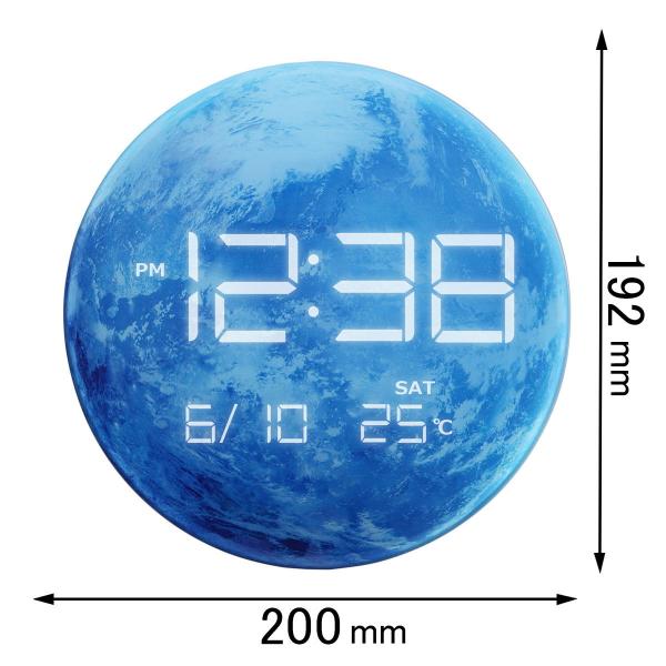 ノア精密 置き時計MAG デジタルLED置時計アース T-791BU 返品種別A