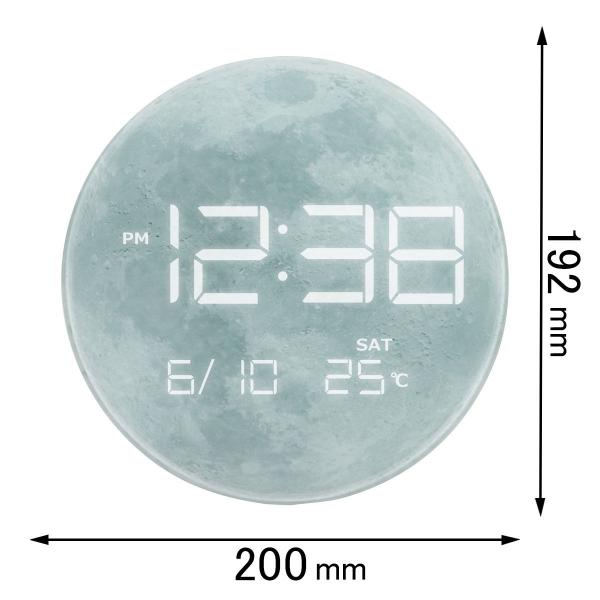 ノア精密 置き時計MAG デジタルLED置時計ムーン T-791WH 返品種別A