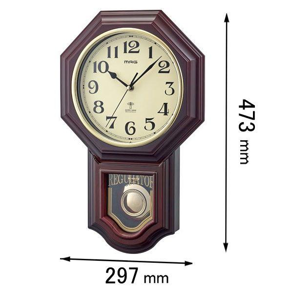 ノア精密 電波掛け時計MAG 鹿鳴館DX W-640BR 返品種別A