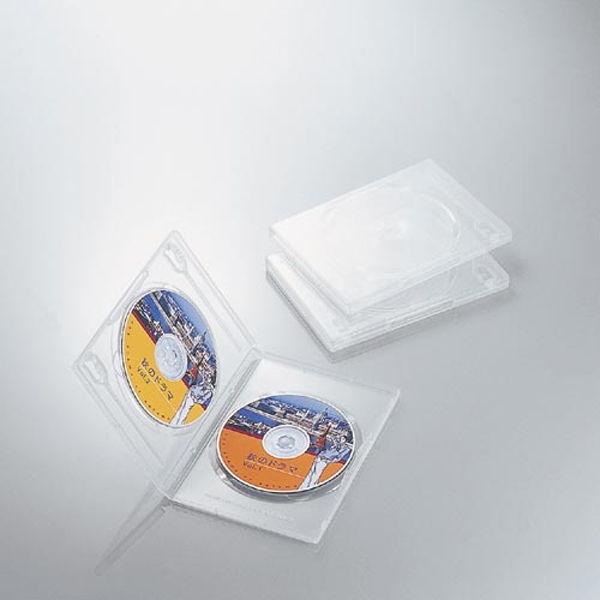 エレコム DVDトールケース 2枚収納・標準タイプ 3枚セット(クリア) CCD-DVD04CR 返...