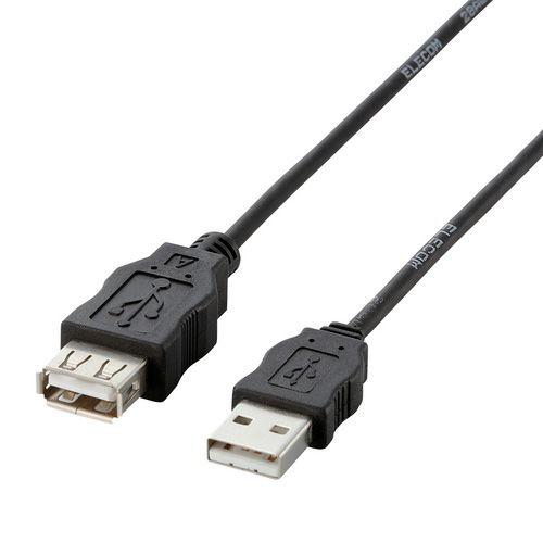 エレコム 環境対応USB2.0準拠延長ケーブル(3.0m・ブラック) USB-ECOEA30 返品種...
