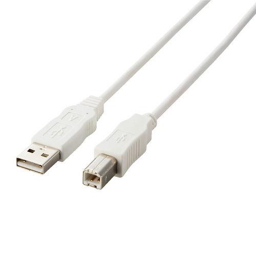 エレコム 環境対応USB2.0ケーブル(A-B)1.0m 0.5A ホワイト USB2-ECO10W...