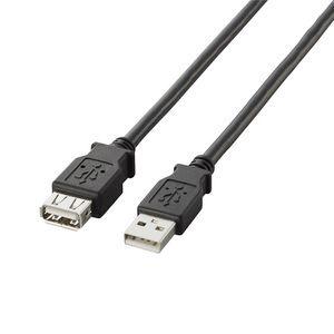 エレコム USB2.0延長ケーブル A-Aメスタイプ ノーマル 1.5m(ブラック) U2C-E15BK 返品種別A｜joshin