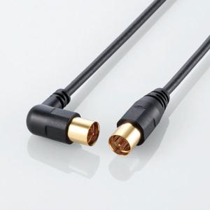 エレコム テレビ接続ケーブル(2.5C)(5m) 片側L形 ⇔ 片側ストレートプラグ