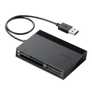 エレコム USBハブ付きメモリリーダライタ(ブラック) MR-C24BK 返品種別A