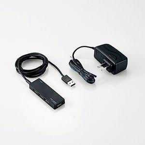 エレコム USBハブ2.0 ACアダプタ付 セルフパワー 4ポート ブラック U2H-AN4SBK ...