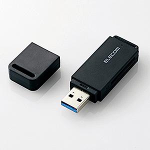 エレコム USB3.0対応メモリカードリーダ スティックタイプ(ブラック) MR3-D011BK 返...