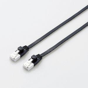 エレコム カテゴリー6A対応 LANケーブル フラットケーブルタイプ 1.0m(ブラック) ELEC...