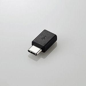 エレコム USB2.0変換アダプタ(Type-C-micro-B・ブラック) MPA-MBFCMAD...