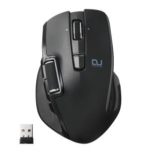 エレコム 2.4GHzワイヤレス Ultimate Blueマウス ハードウェアマクロ搭載 サイドホイール 高速スクロール 6ボタン Lサイズ M-DWL01DBBK 返品種別A