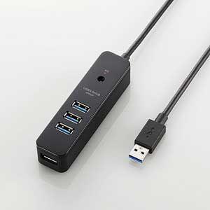 エレコム USB3.0ハブ 4ポートマグネット付(ブラック) U3H-T410SBK 返品種別A